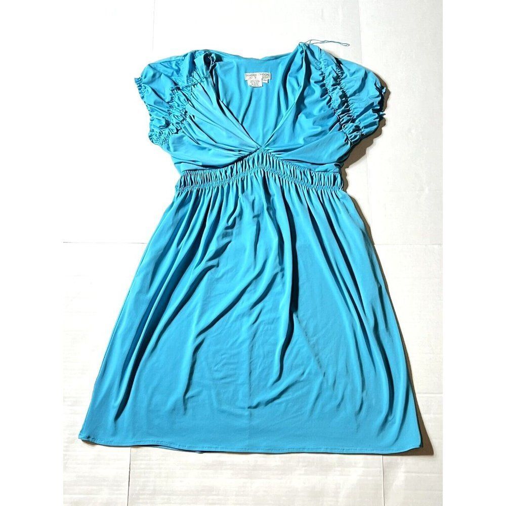 Maggie London Blue Knee High Casual Dress Women's Petite Size 14P